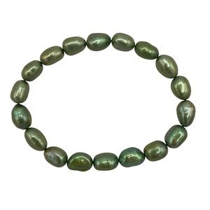 Green HONORA Pearl Stretch Bracelet